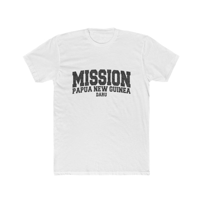 Papua New Guinea Daru Mission T-Shirt in Solid White, front view