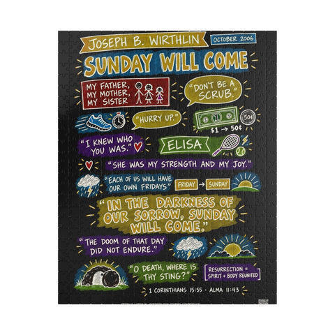 Sunday Will Come sketch note puzzle