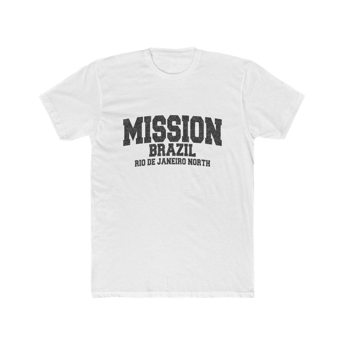 Brazil Rio de Janeiro North Mission T-Shirt in Solid White, front view