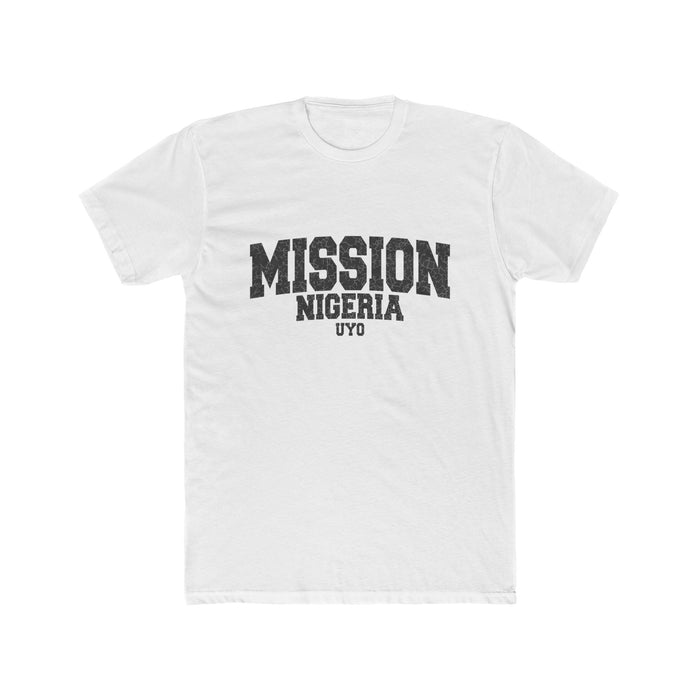 Nigeria Uyo Mission T-Shirt in Solid White, front view