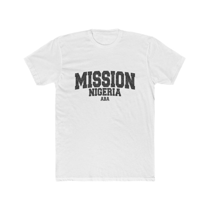 Nigeria Aba Mission T-Shirt in Solid White, front view