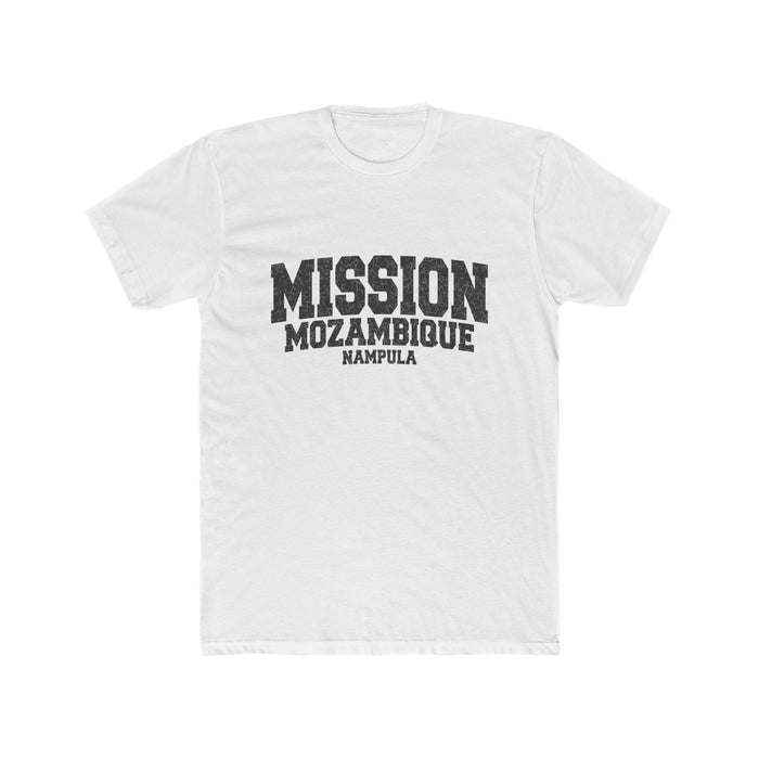Mozambique Nampula Mission T-Shirt in Solid White, front view