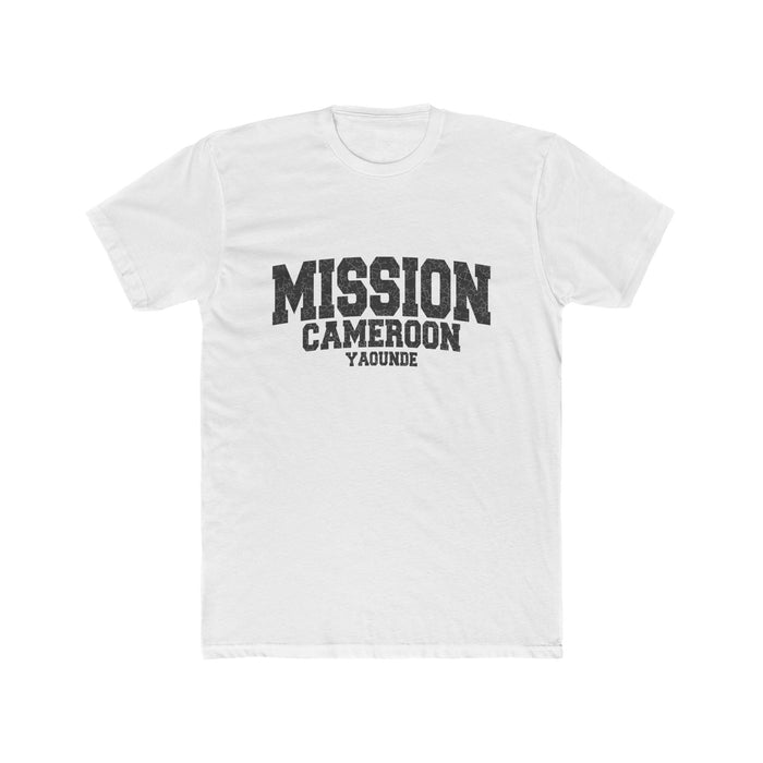 Cameroon Yaounde Mission T-Shirt in Solid White, front view