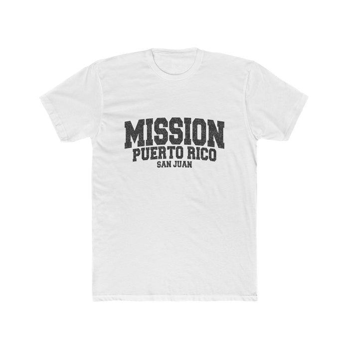 Puerto Rico San Juan Mission T-Shirt in Solid White, front view