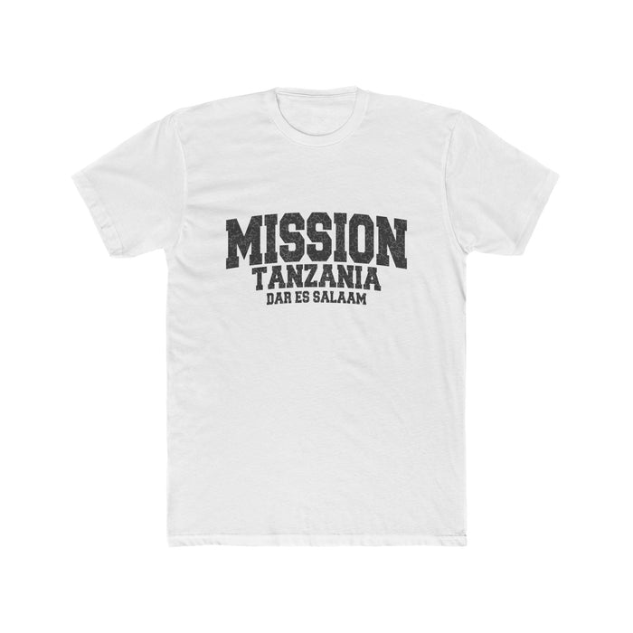 Tanzania Dar es Salaam Mission T-Shirt in Solid White, front view