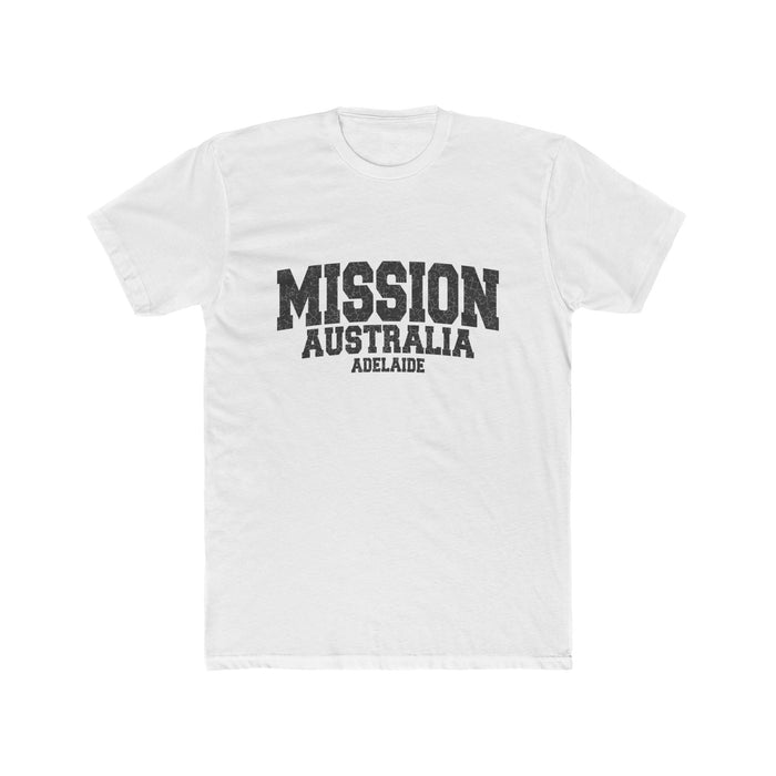 Australia Adelaide Mission T-Shirt in Solid White, front view