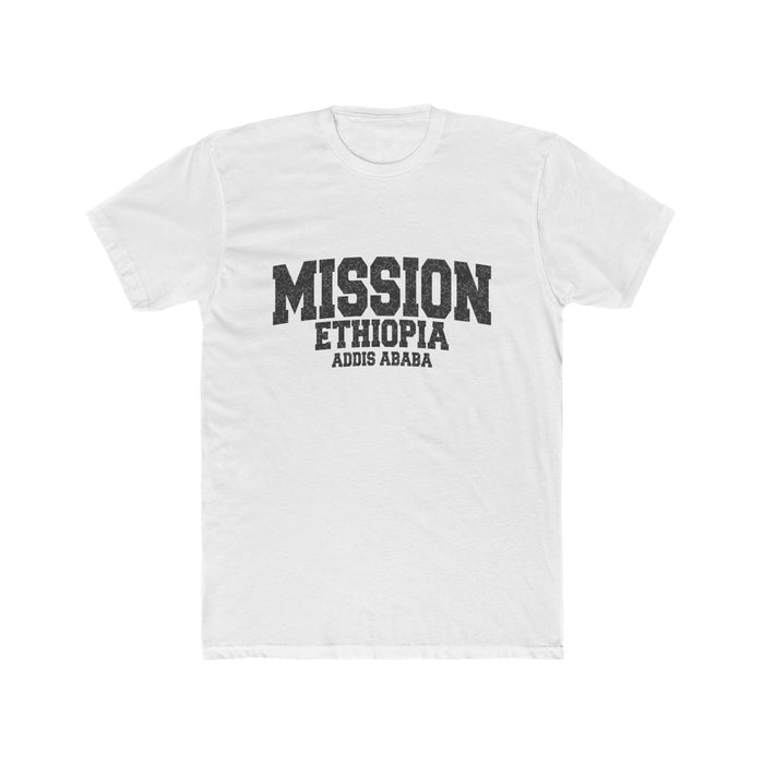 Ethiopia Addis Ababa Mission T-Shirt in Solid White, front view