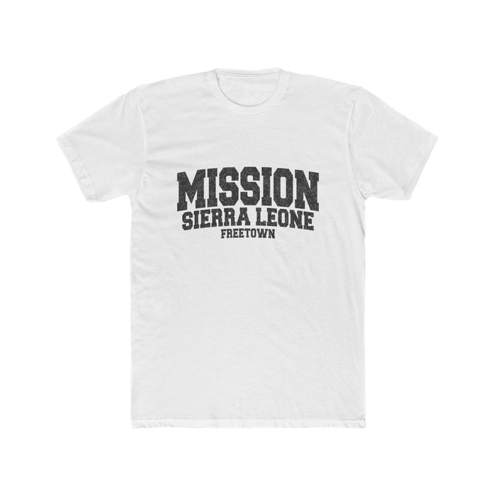 Sierra Leone Freetown Mission T-Shirt in Solid White, front view