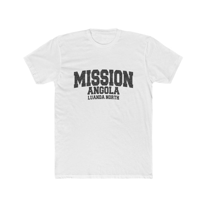 Angola Luanda North Mission T-Shirt in Solid White, front view
