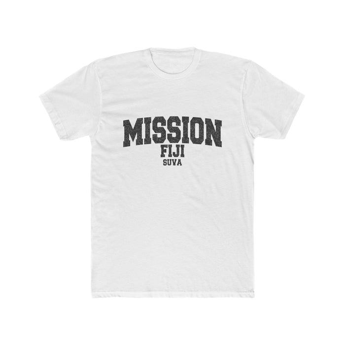 Fiji Suva Mission T-Shirt in Solid White, front view