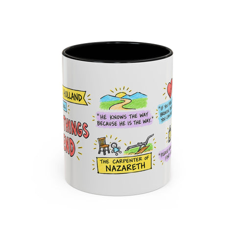 Broken Things to Mend sketch note mug