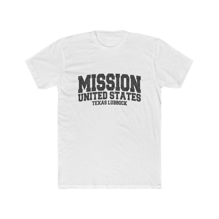 Texas Lubbock Mission T-Shirt in Solid White, front view