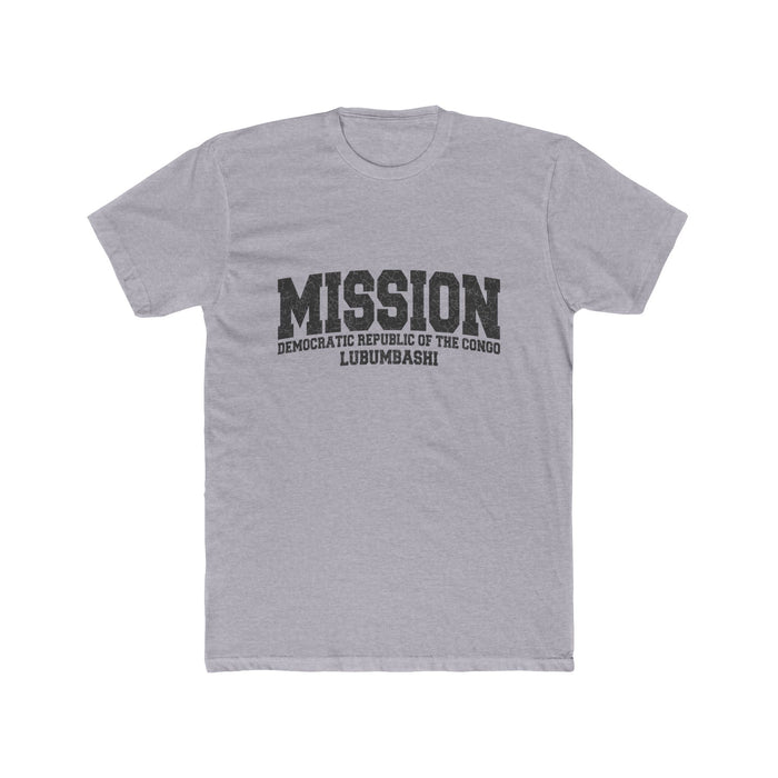 Democratic Republic of the Congo Lubumbashi Mission T-Shirt in Heather Grey, front view