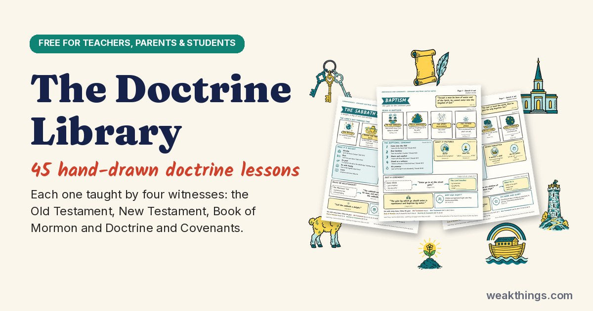 The Weak Things Doctrine Library: 45 hand-drawn doctrine sketch notes for seminary, Sunday School and home