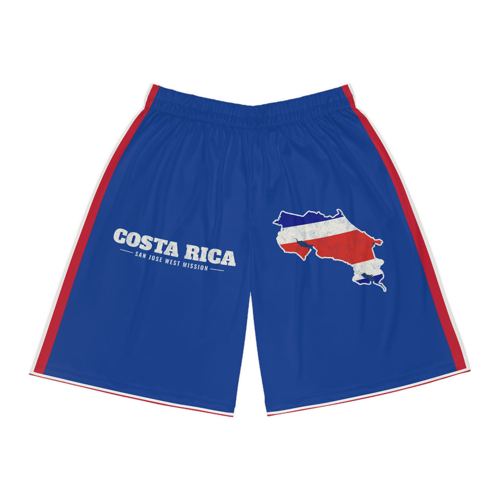 Costa Rica San Jose West Mission Basketball Shorts, front view