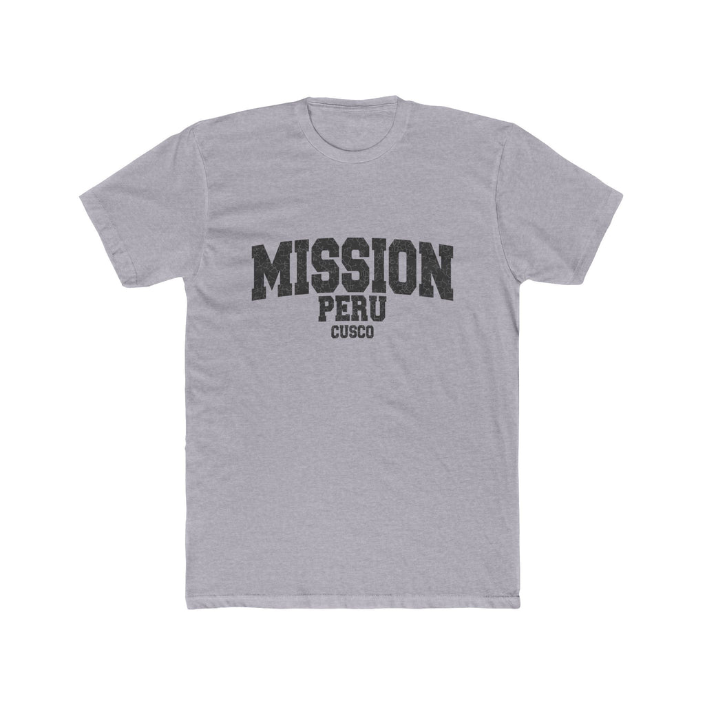 Peru Cusco Mission T-Shirt in Heather Grey, front view