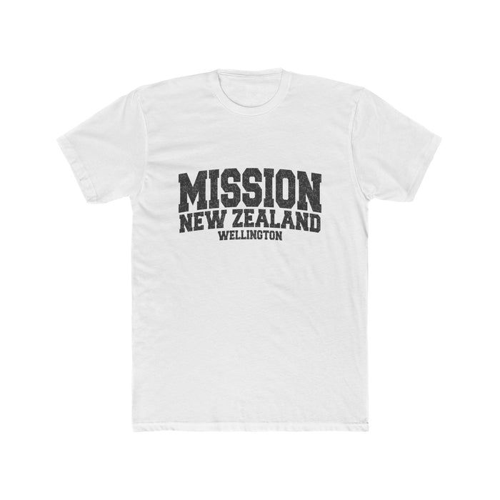 New Zealand Wellington Mission T-Shirt in Solid White, front view