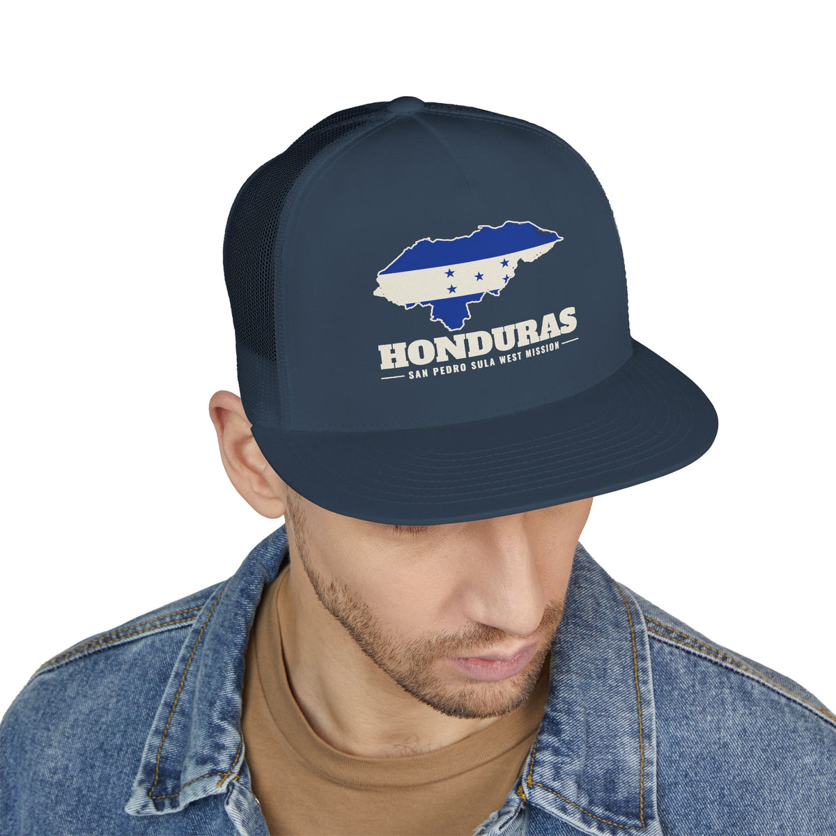 Honduras San Pedro Sula West Mission Flag Map Trucker Hat