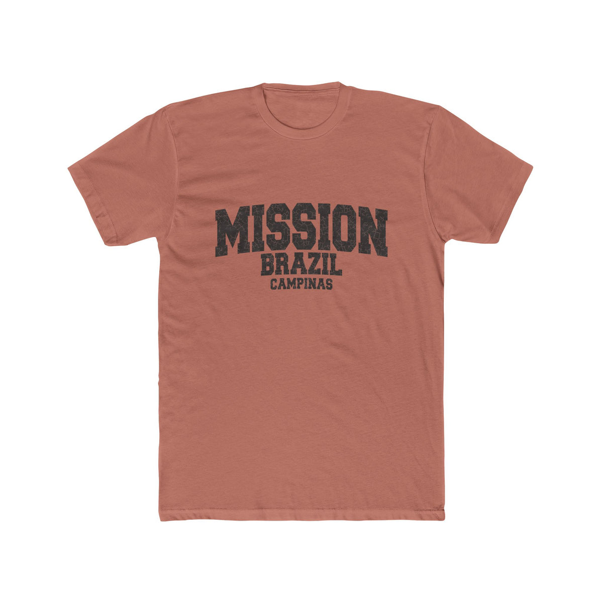 Brazil Campinas Mission T-Shirt in Solid Desert Pink, front view