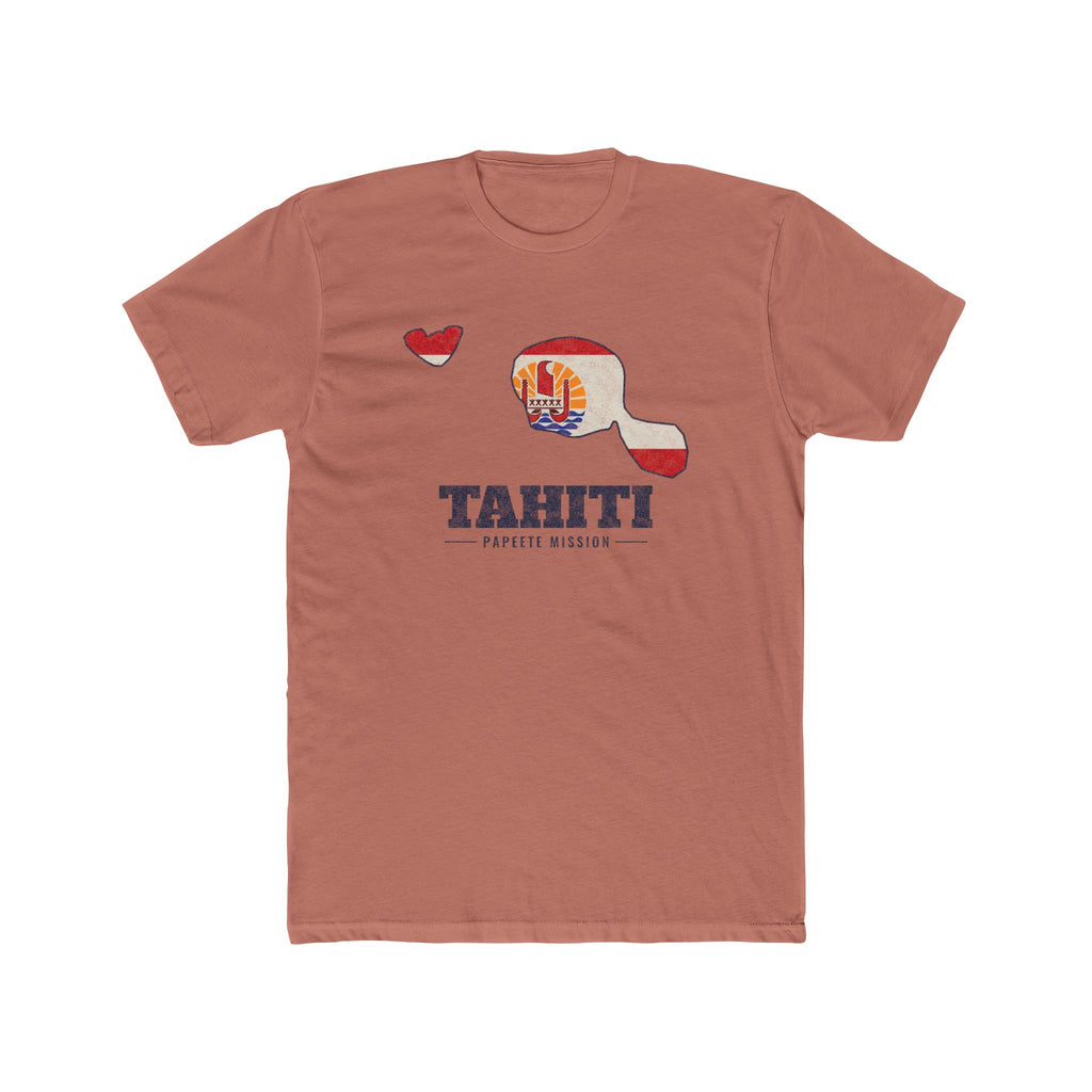 Tahiti Papeete Mission Flag Map Shirt