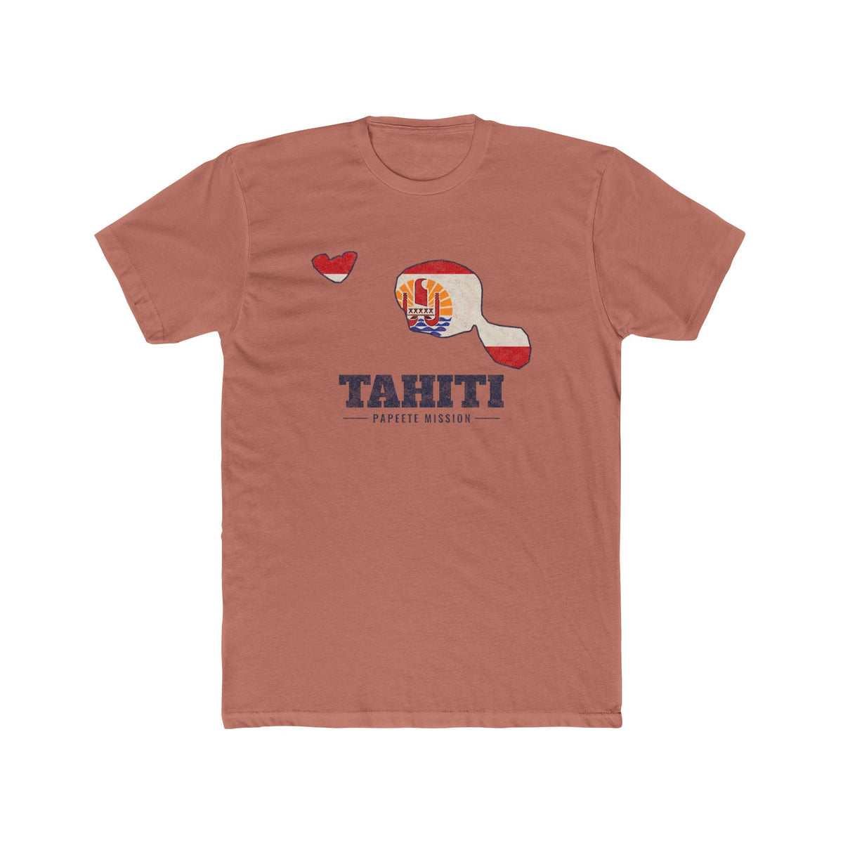 Tahiti Papeete Mission Flag Map Shirt