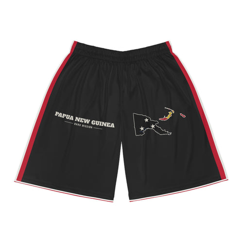 Papua New Guinea Daru Mission Basketball Shorts, front view