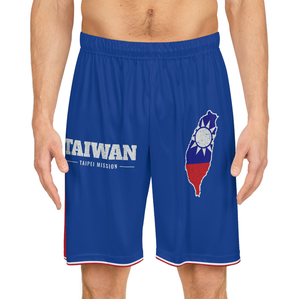Taiwan Taipei Mission Basketball Shorts, worn, front view