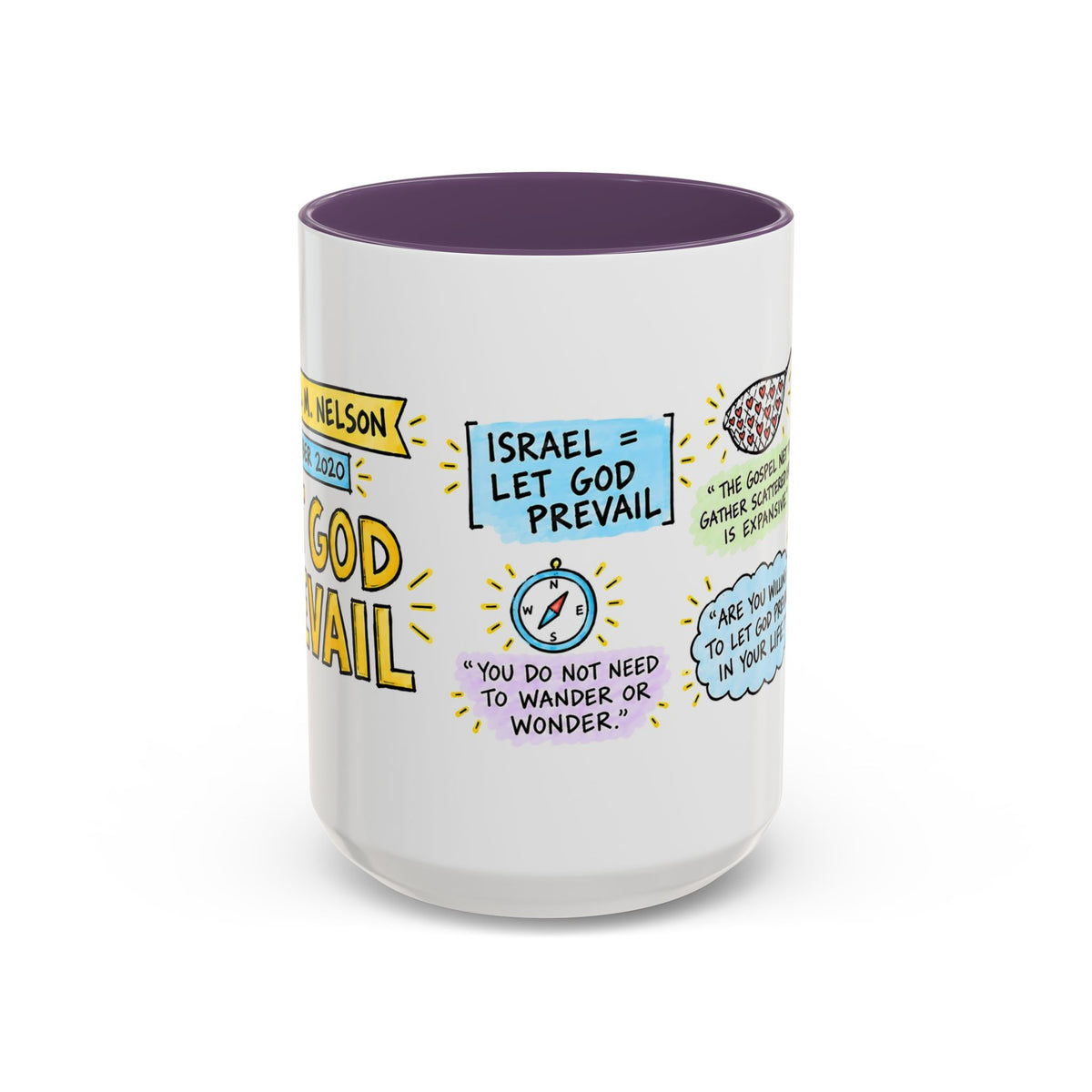 Let God Prevail Sketch Note Mug — Russell M. Nelson