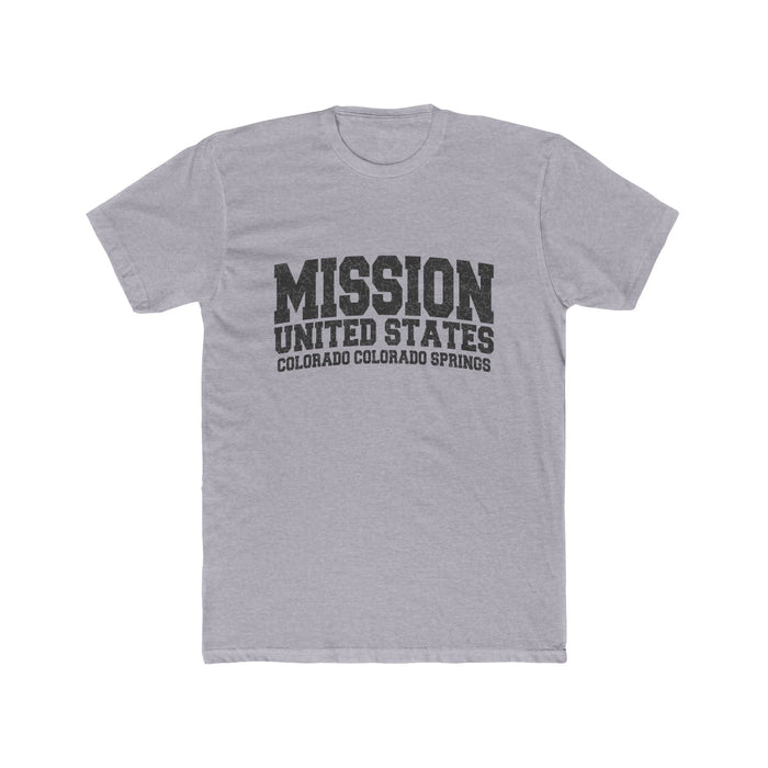 Colorado Colorado Springs Mission T-Shirt in Heather Grey, front view