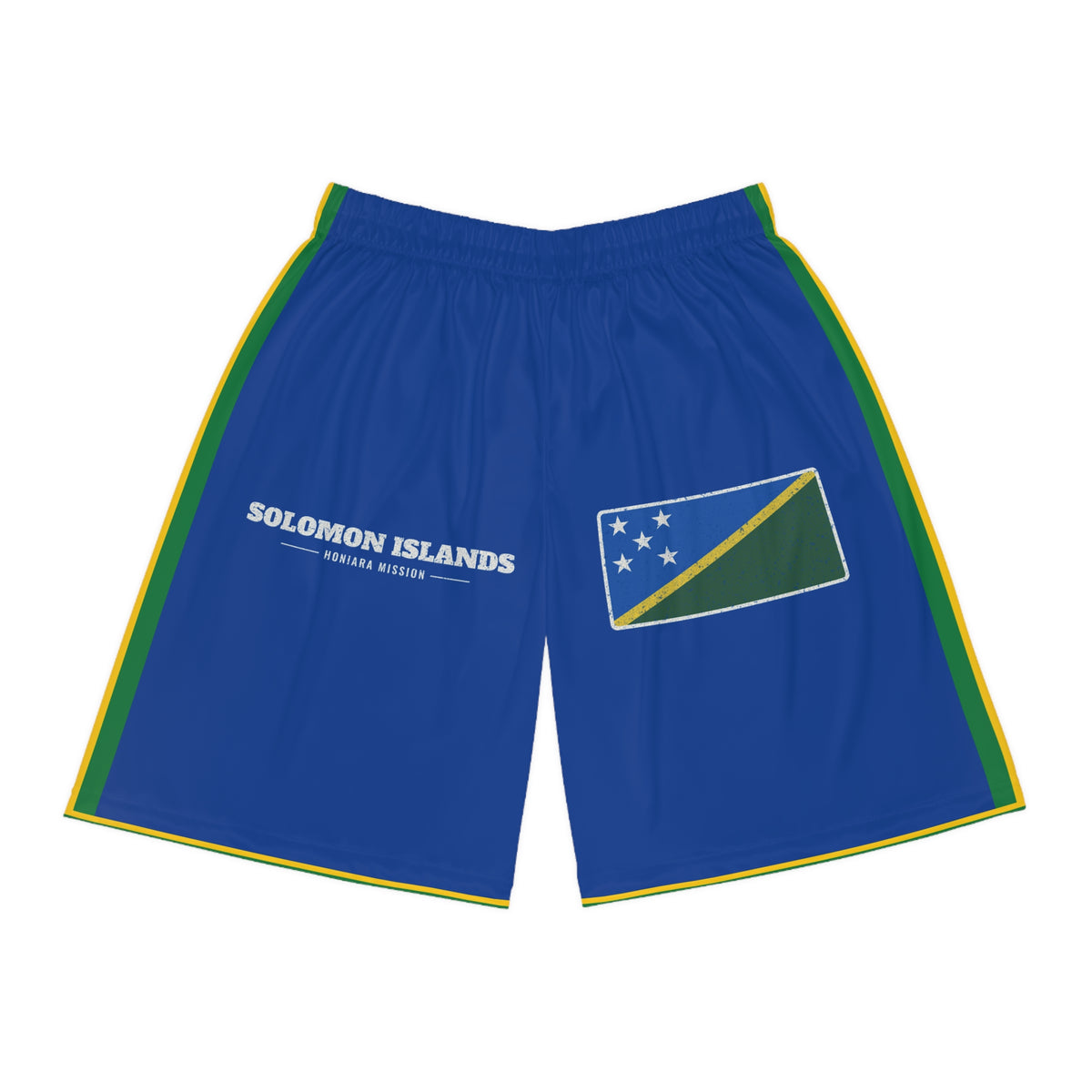 Solomon Islands Honiara Mission Basketball Shorts, front view