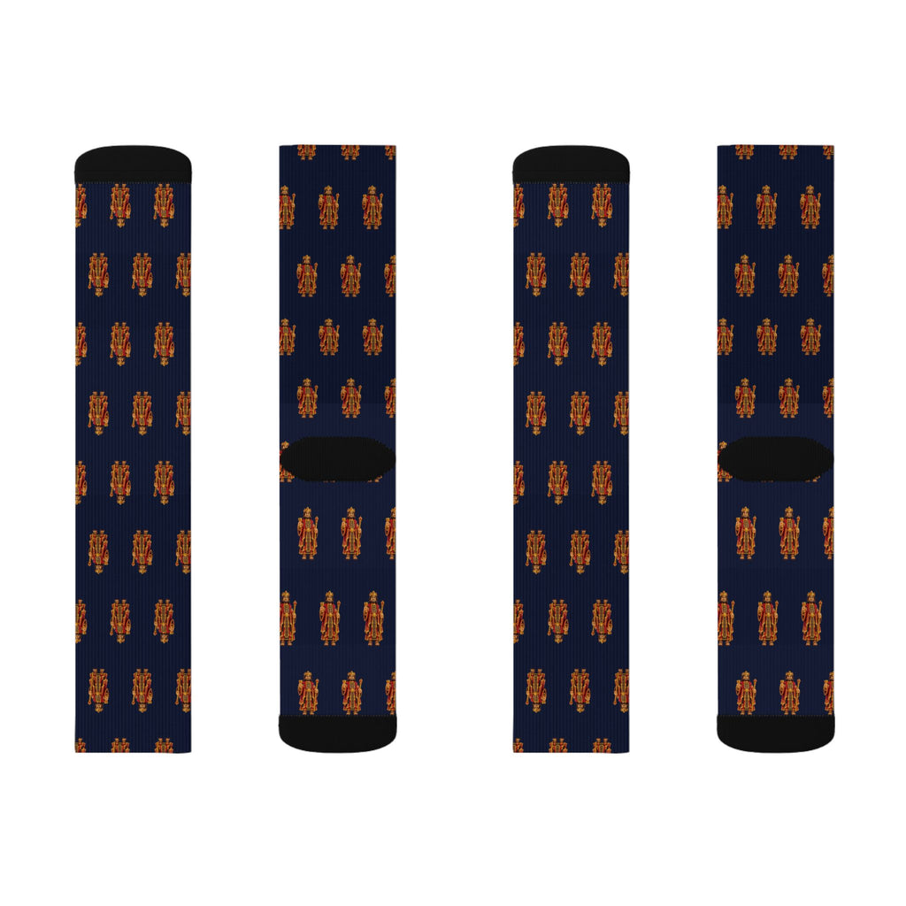 King Noah Brick Chess crew socks by Weak Things view 2