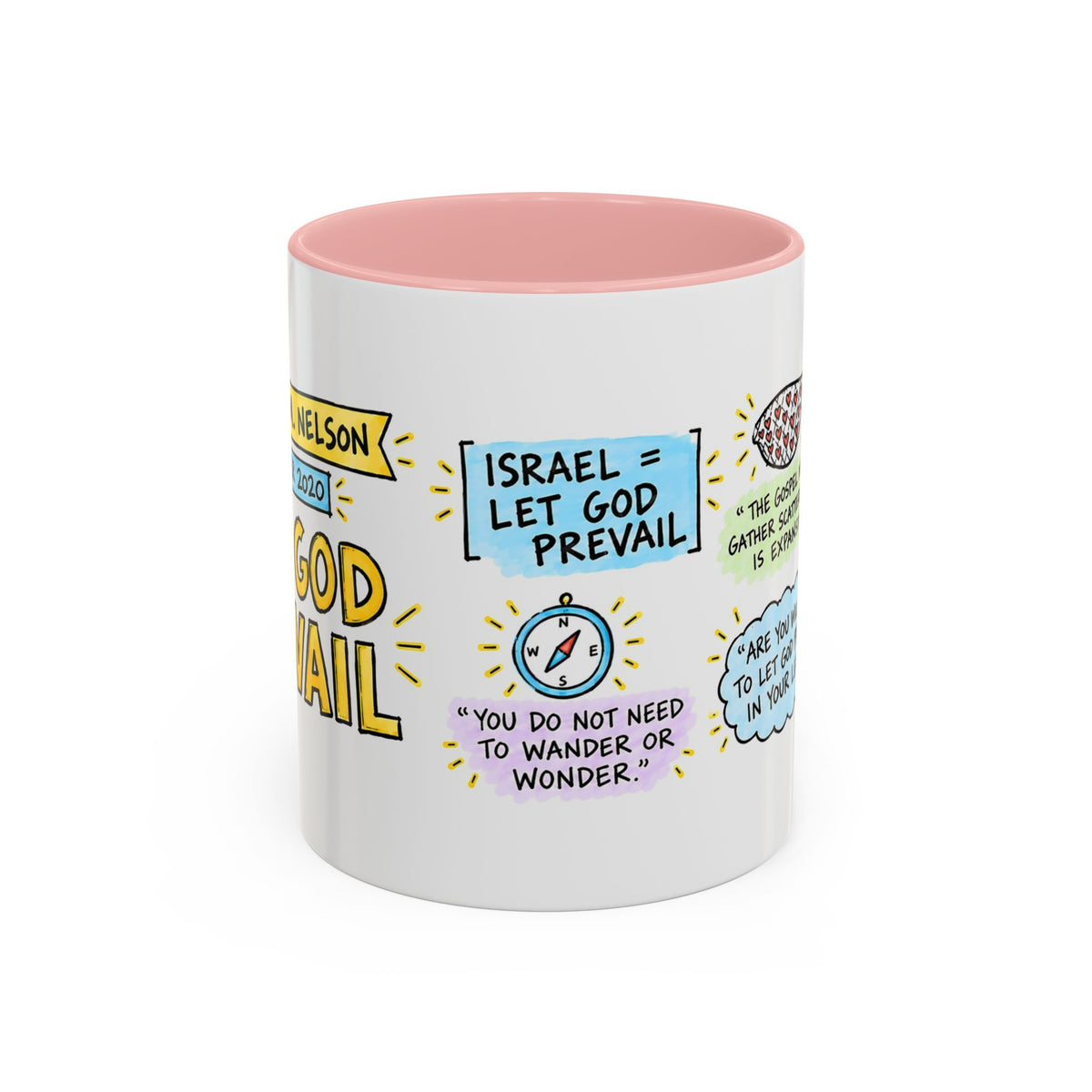 Let God Prevail Sketch Note Mug — Russell M. Nelson