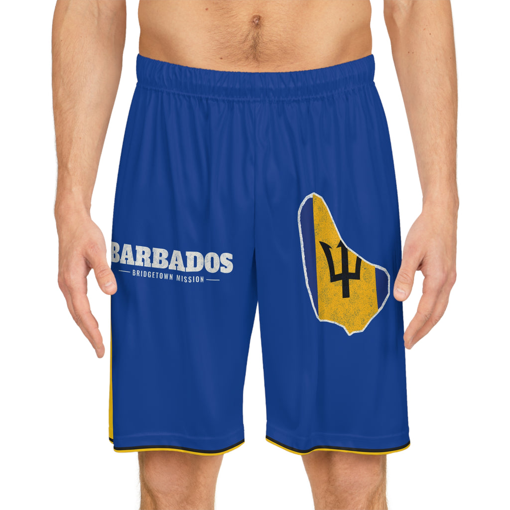 Barbados Bridgetown Mission Basketball Shorts, worn, front view