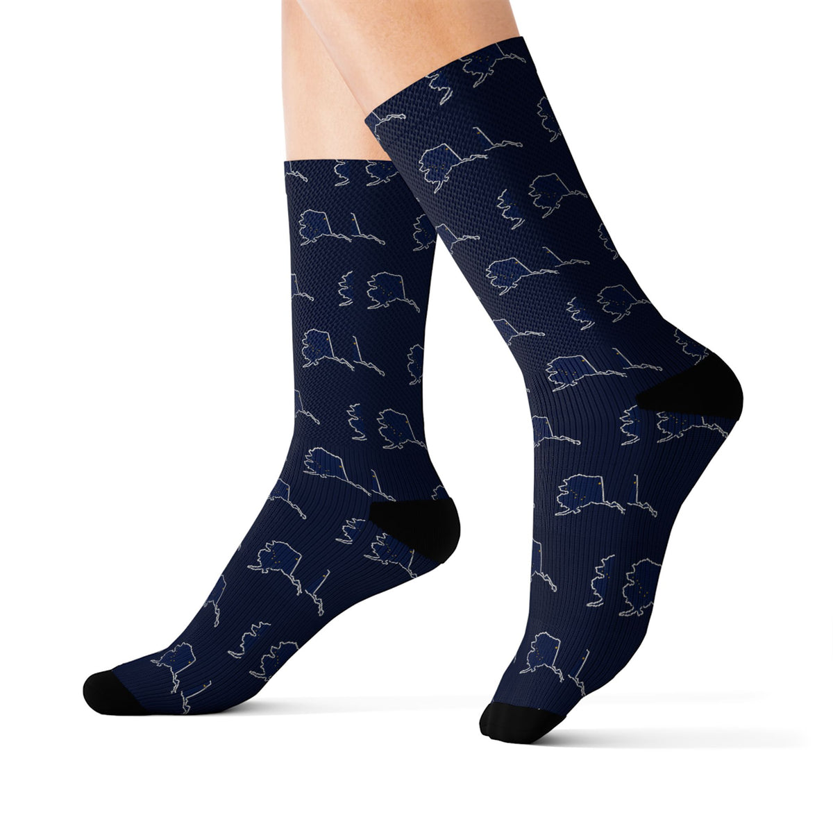 Alaska Mission Flag Map Socks