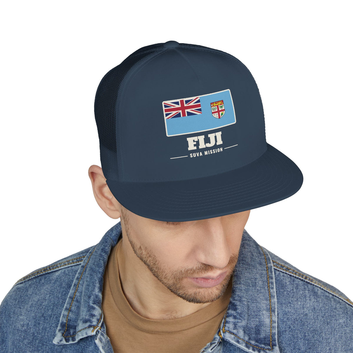 Fiji Suva Mission Flag Map Trucker Hat