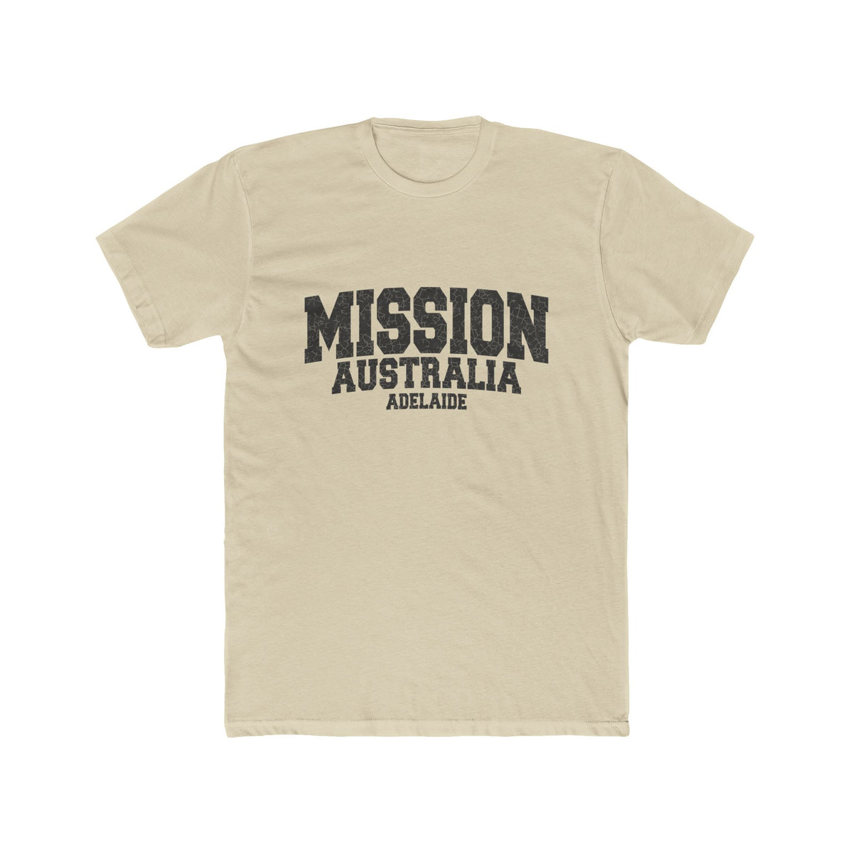 Australia Adelaide Mission T-Shirt in Solid Cream, front view