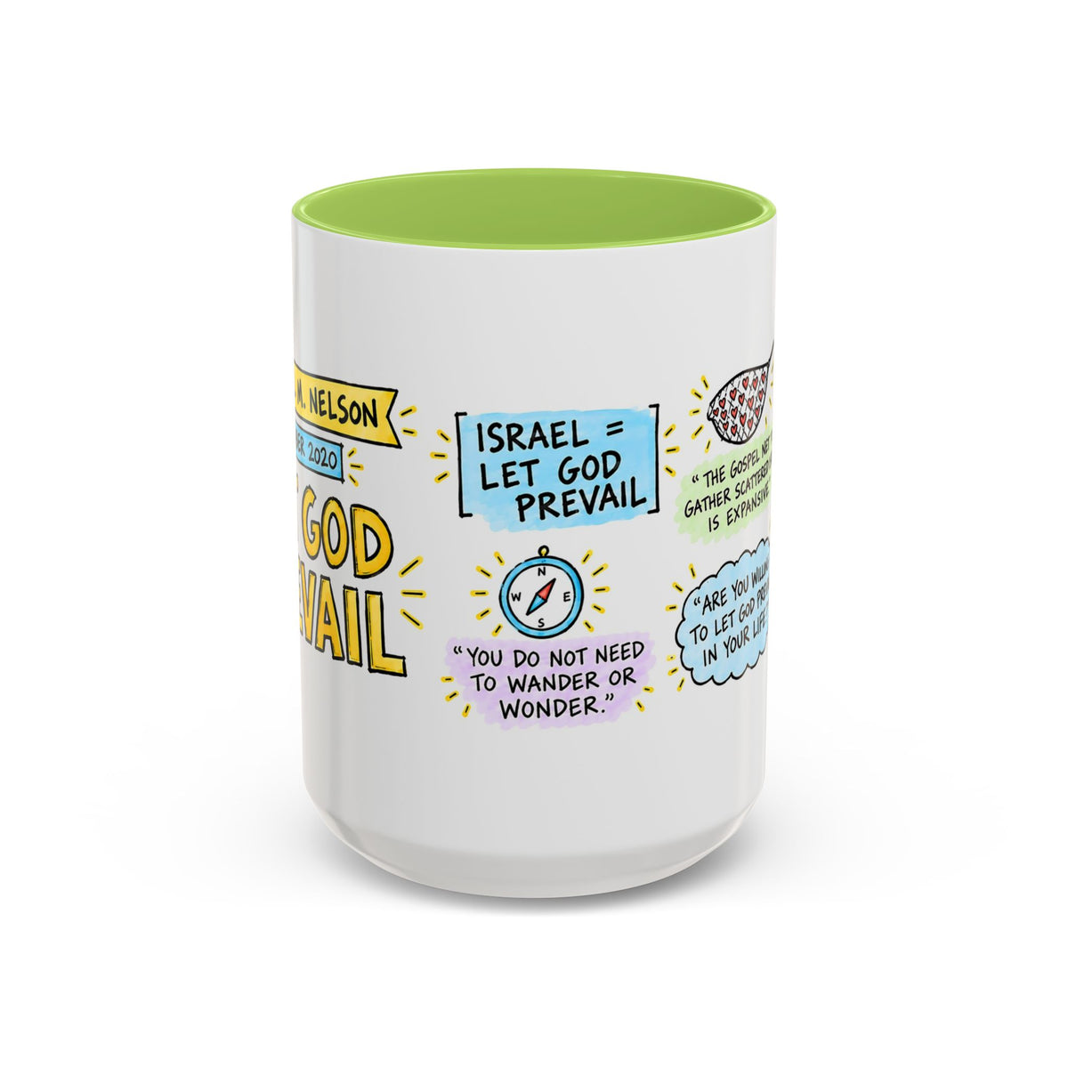 Let God Prevail Sketch Note Mug — Russell M. Nelson