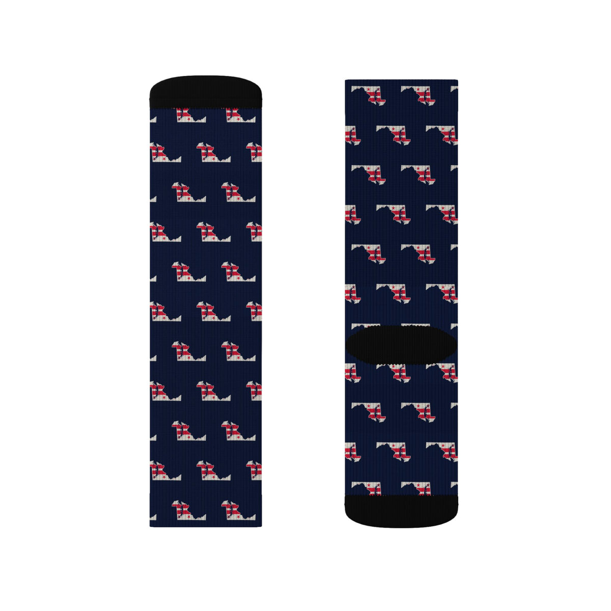 Washington DC North Mission Flag Map Socks