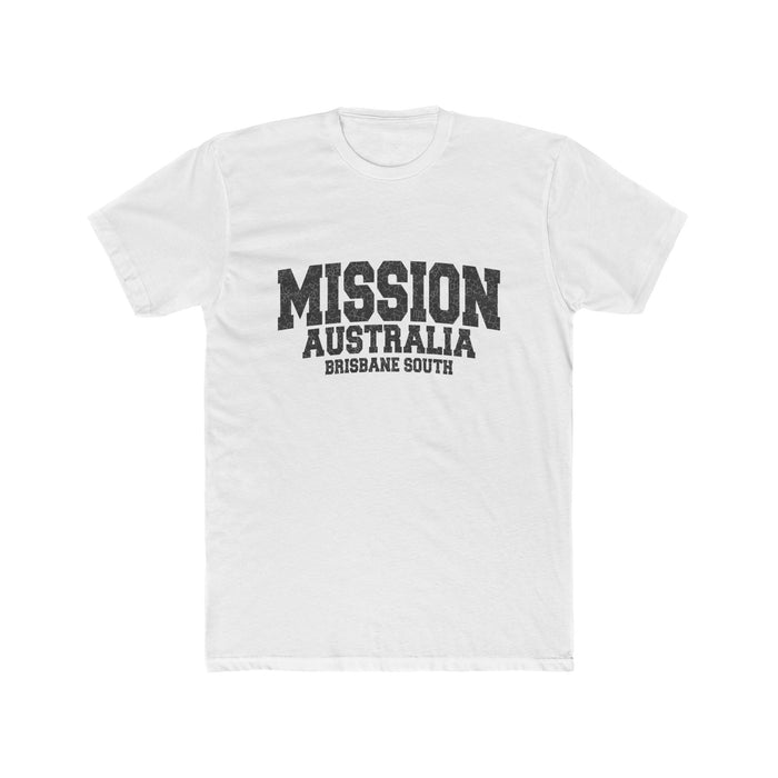 Australia Brisbane South Mission T-Shirt in Solid White, front view
