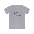 Mexico Tijuana Mission Heart Map shirt in Heather Grey: Mexico outline with a red heart, front view