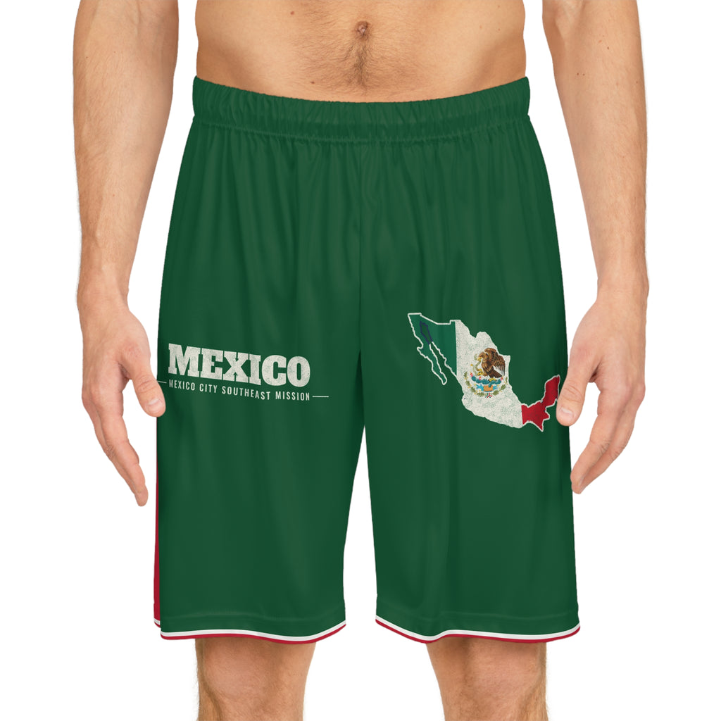 Mexico Mexico City Southeast Mission Basketball Shorts, worn, front view