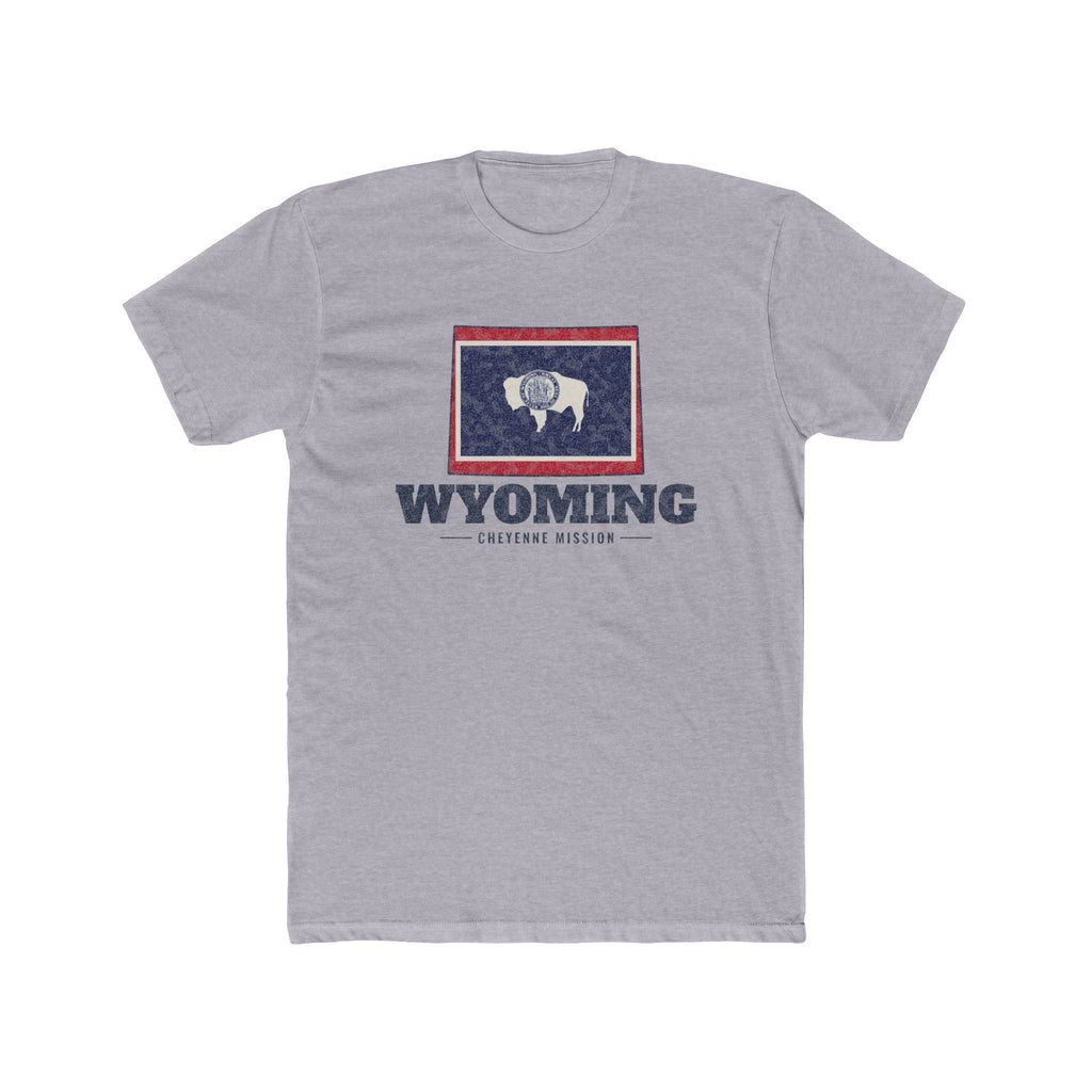 Wyoming Cheyenne Mission Flag Map Shirt