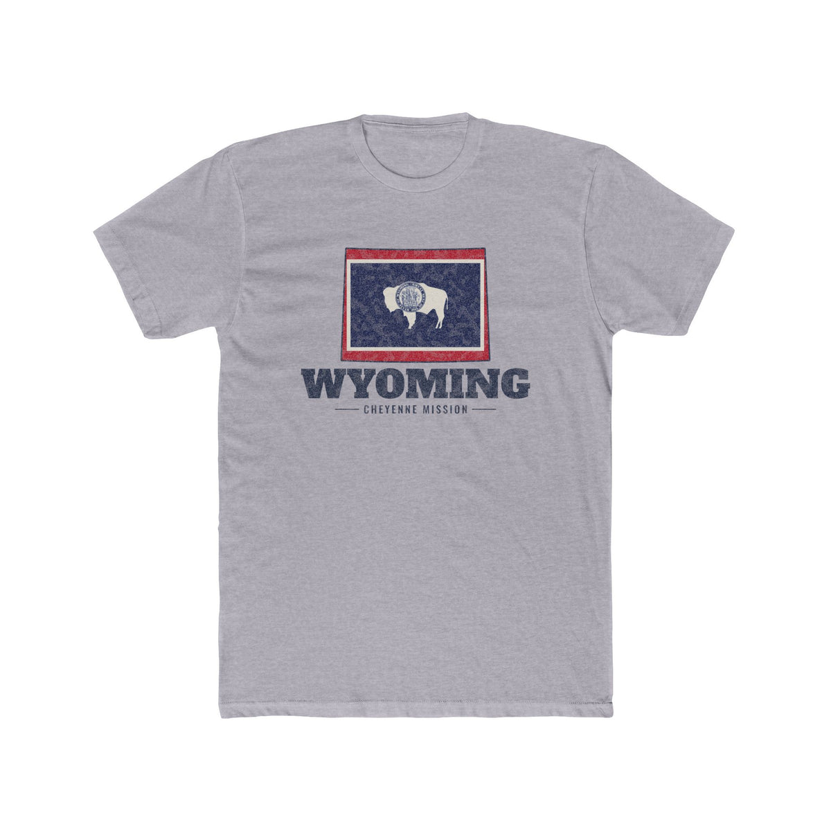 Wyoming Cheyenne Mission Flag Map Shirt