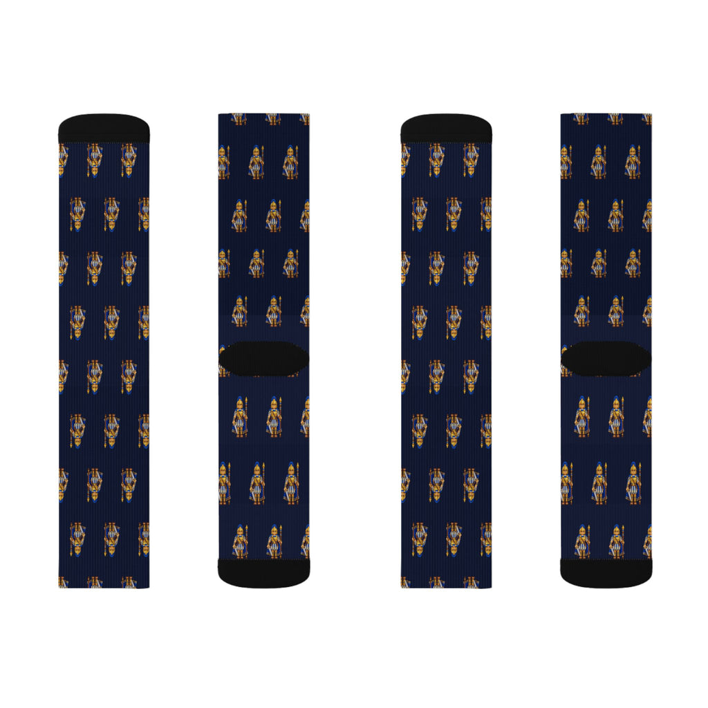 Captain Moroni Brick Chess crew socks by Weak Things view 2