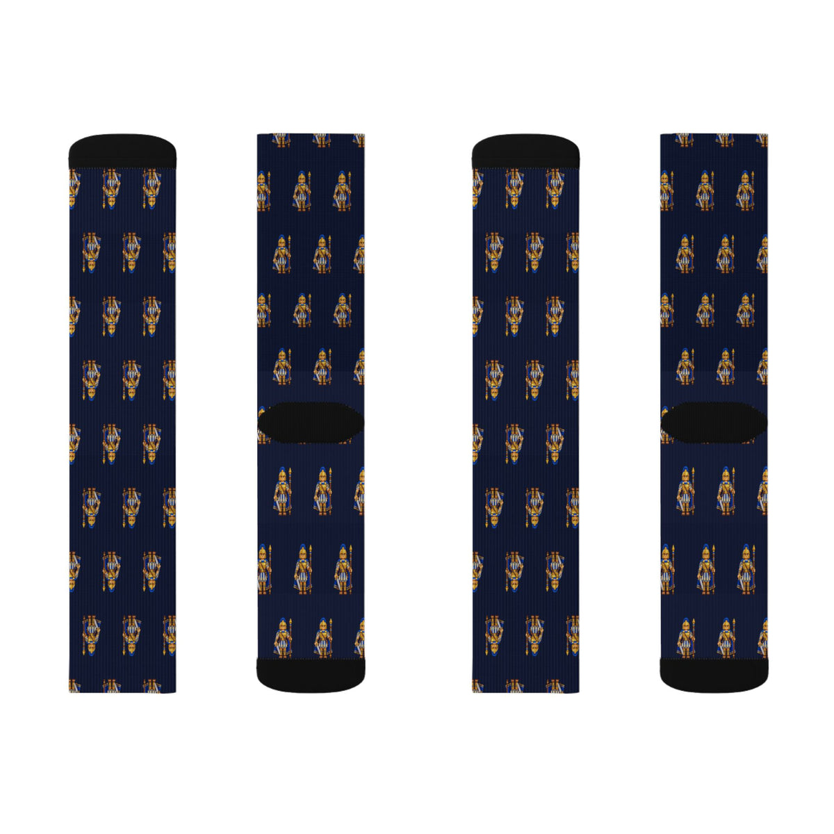 Captain Moroni Brick Chess crew socks by Weak Things view 2