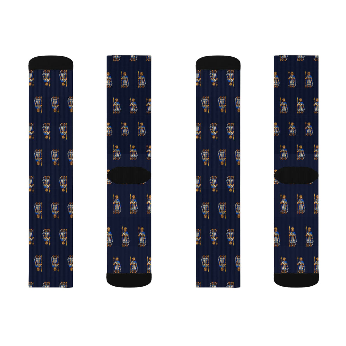 Lib Brick Chess crew socks by Weak Things view 2