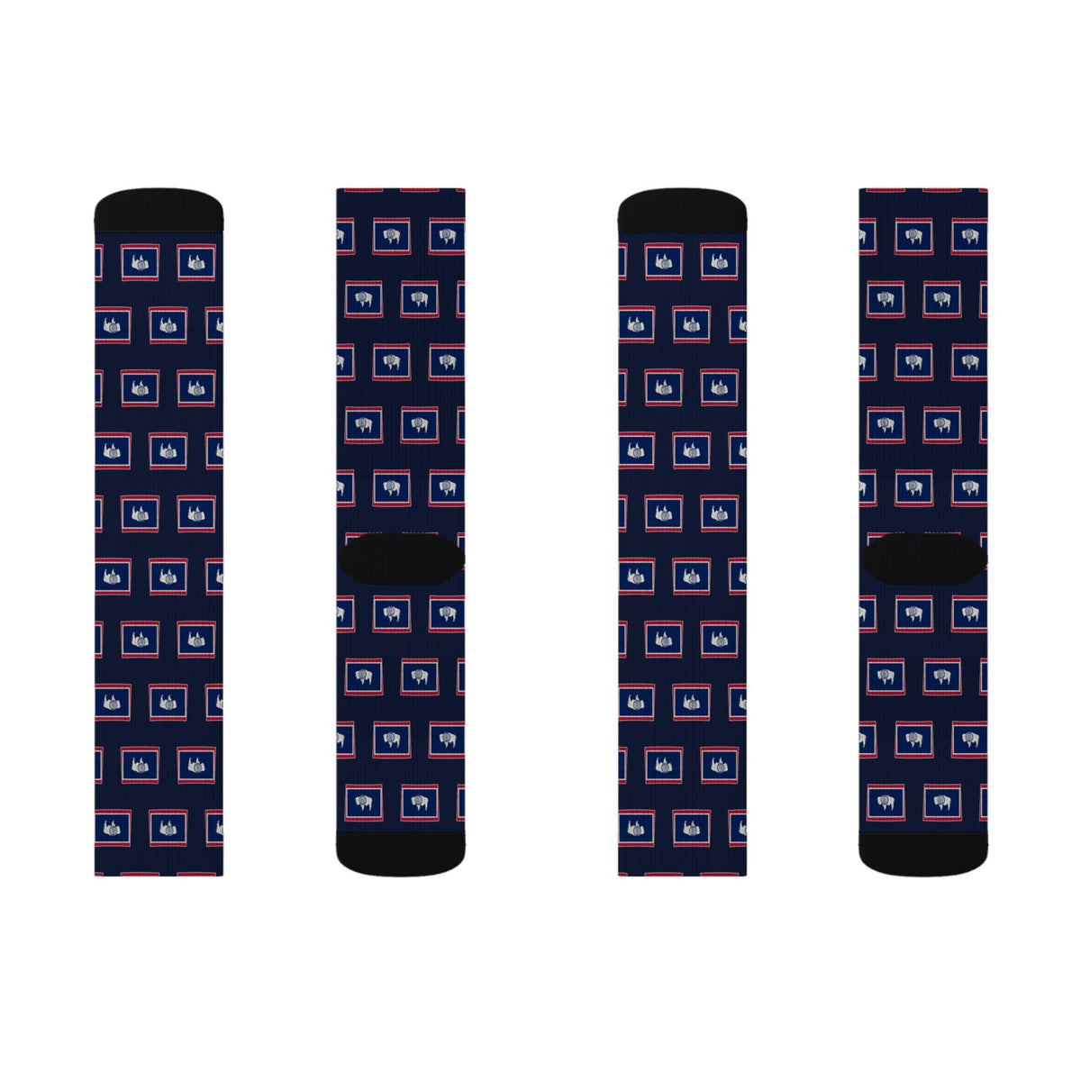 Wyoming Mission Flag Map Socks