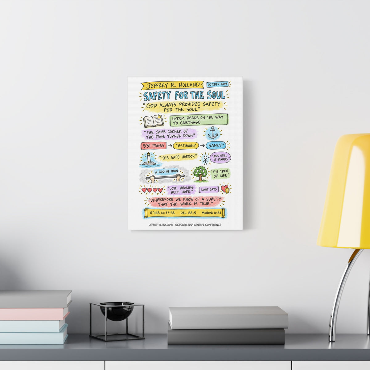 Safety for the Soul Sketch Note Canvas — Jeffrey R. Holland