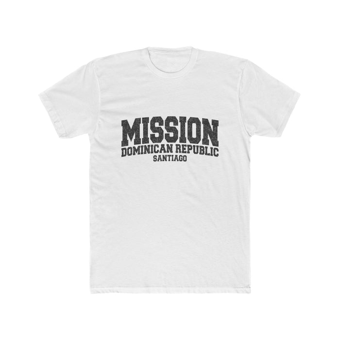Dominican Republic Santiago Mission T-Shirt in Solid White, front view