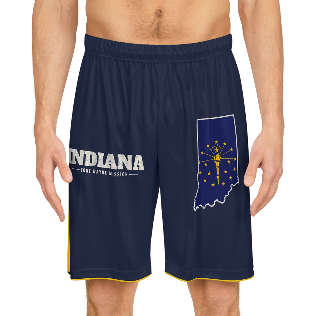 Indiana Fort Wayne Mission Basketball Shorts, worn, front view